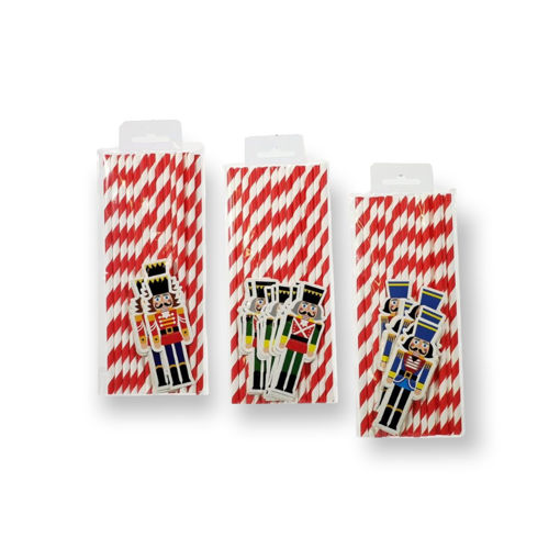 Picture of PAPER STRAWS NUTCRACKER - 14 PACK